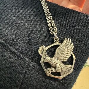 Handmade hawk pendant necklace